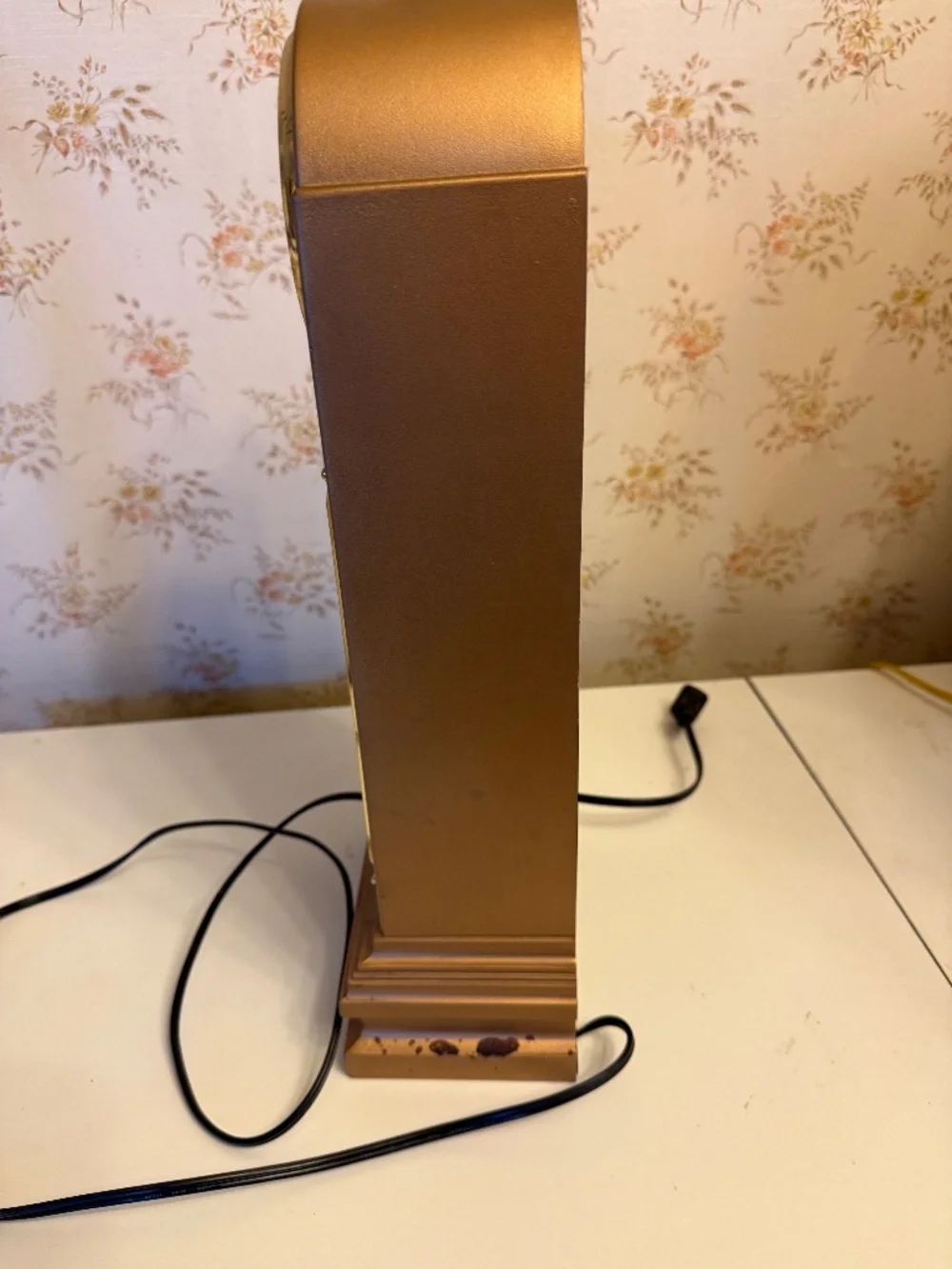 Light-up Fiber Optic Floral Mantel Top Grandfather Clock 17